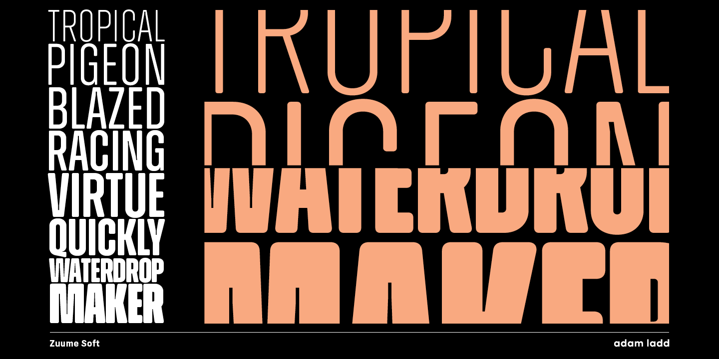 Пример шрифта Zuume Soft SemiBold Italic